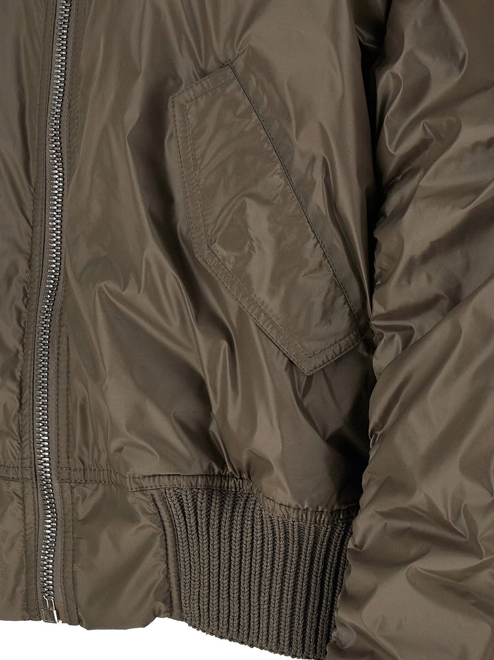Men’s Rick Owens Gray Nylon Bomber