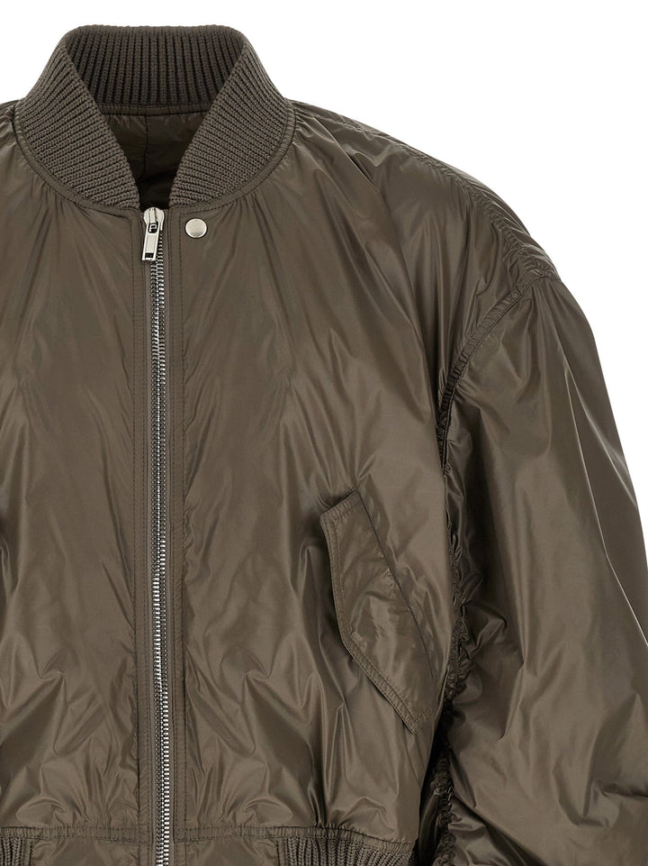 Men’s Rick Owens Gray Nylon Bomber