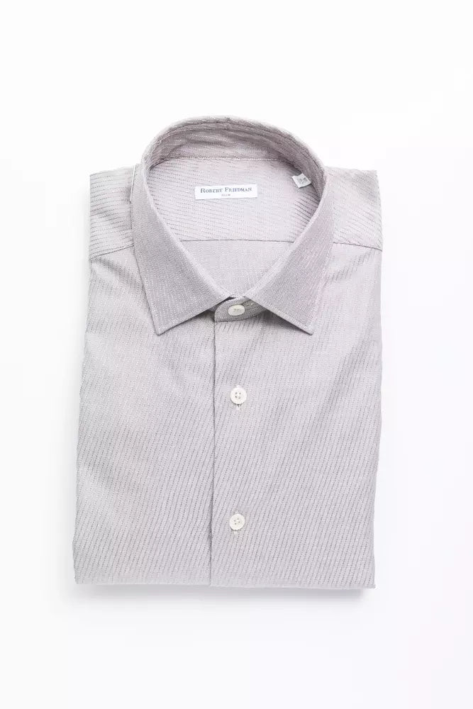 Men’s Robert Friedman Beige Cotton Men Shirt