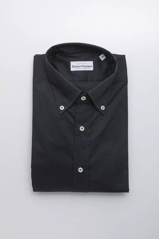 Men’s Robert Friedman Black Cotton Men Shirt