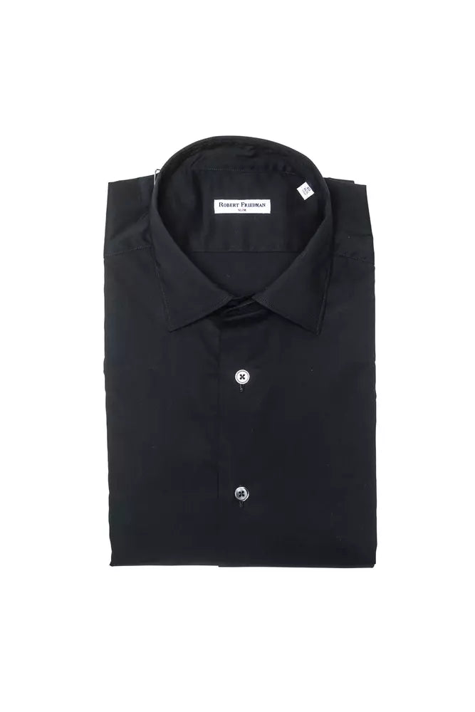 Men’s Robert Friedman Black Cotton Men Shirt