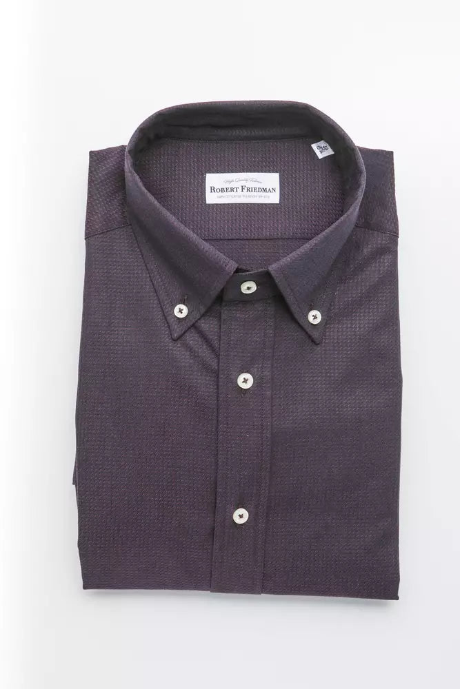 Men’s Robert Friedman Black Cotton Shirt