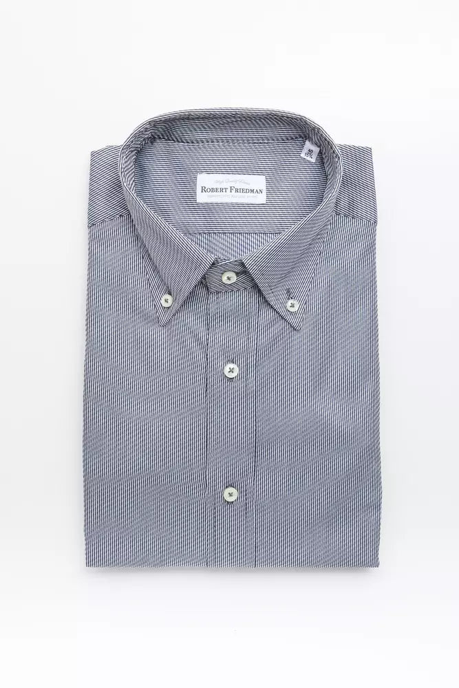 Men’s Robert Friedman Blue Cotton Shirt