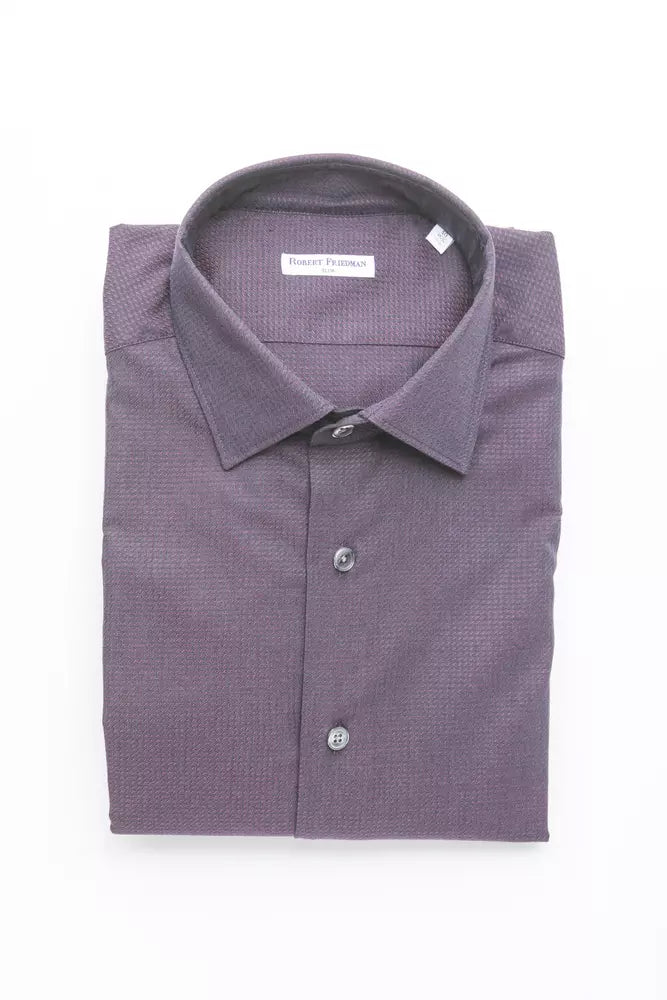 Men’s Robert Friedman Burgundy Cotton Men Shirt