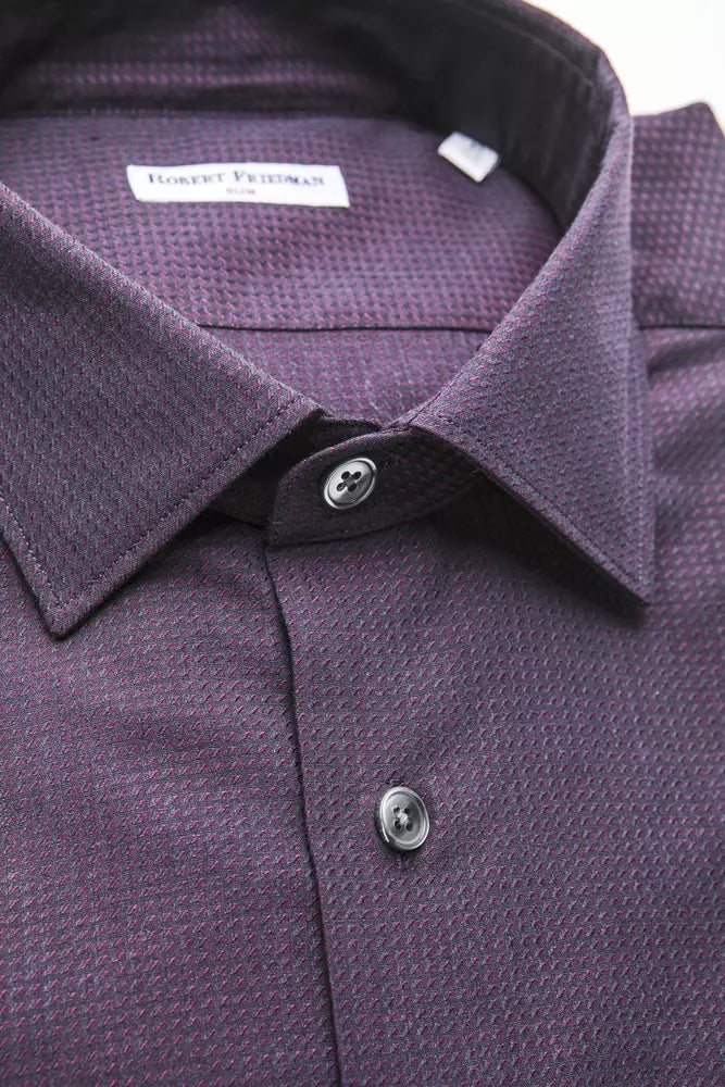Men’s Robert Friedman Burgundy Cotton Men Shirt