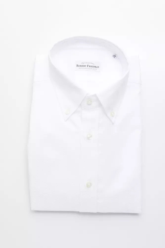 Robert Friedman White Cotton Men’s Shirt