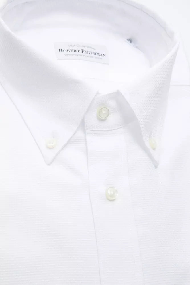 Men’s Robert Friedman White Cotton Shirt