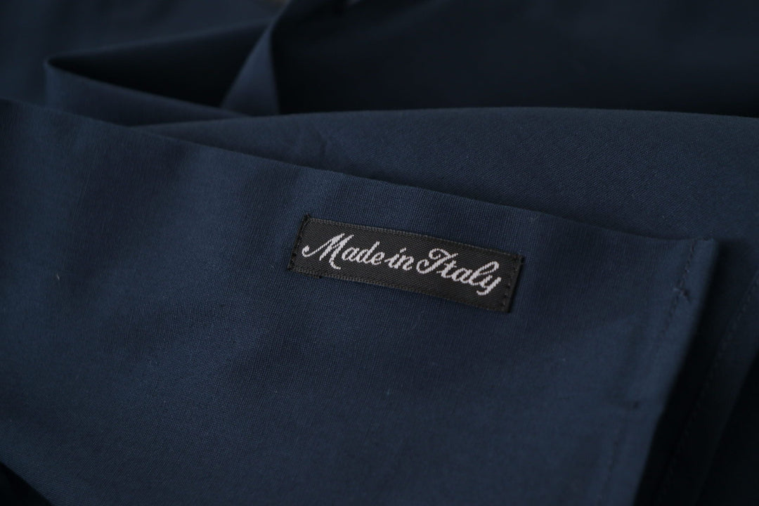 Men’s Roberto Cavalli Navy Blue Cotton Dress Formal Shirt