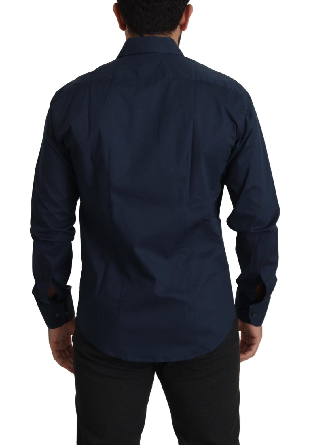 Men’s Roberto Cavalli Navy Blue Cotton Dress Formal Shirt