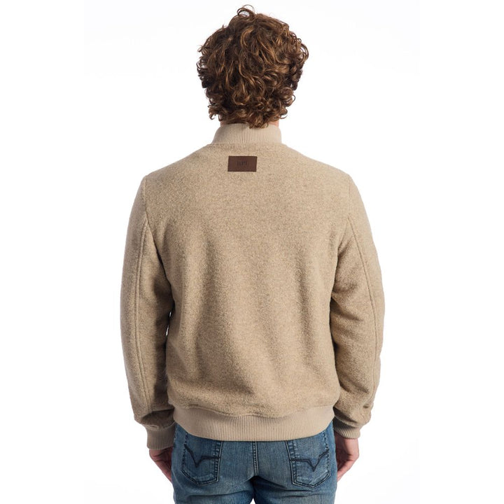 Men’s Roberto Pepe Luxury Beige Wool Men Jacket