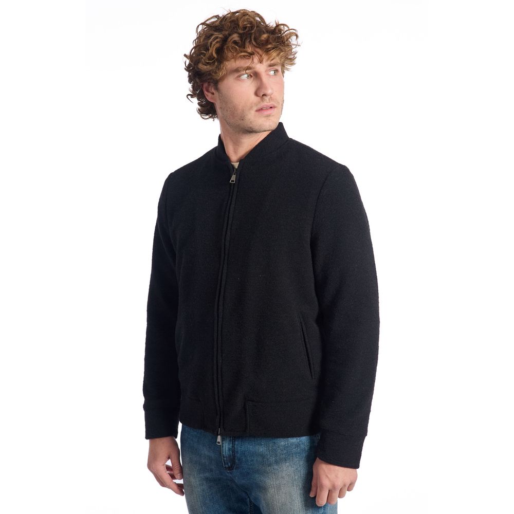 Men’s Roberto Pepe Luxury Black Wool Jacket