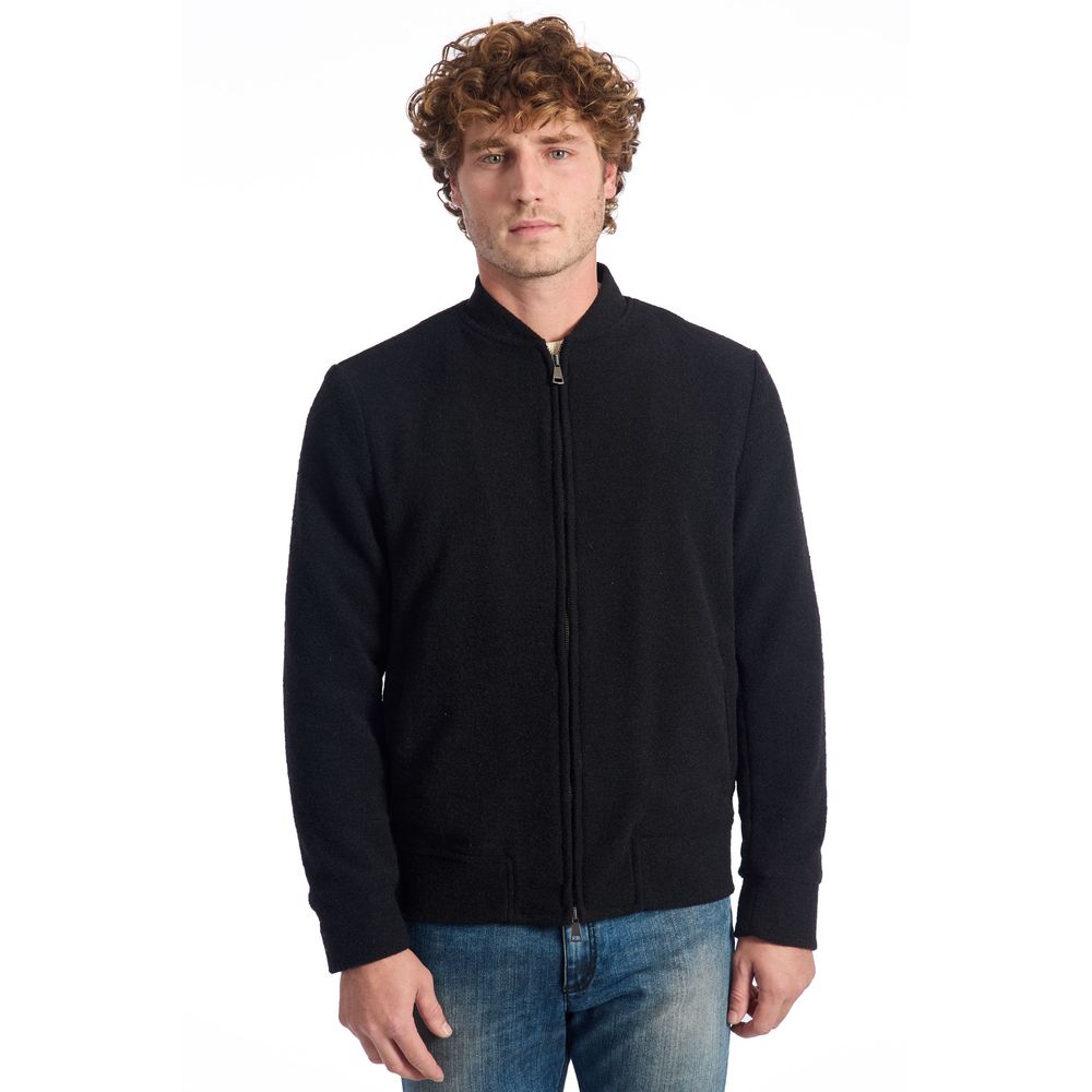 Men’s Roberto Pepe Luxury Black Wool Jacket