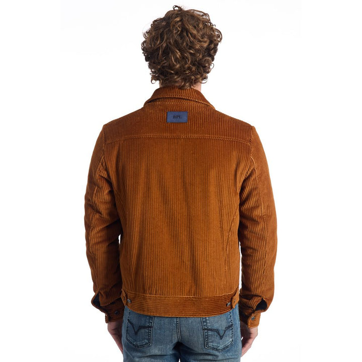 Men’s Roberto Pepe Luxury Brown Cotton Men Jacket