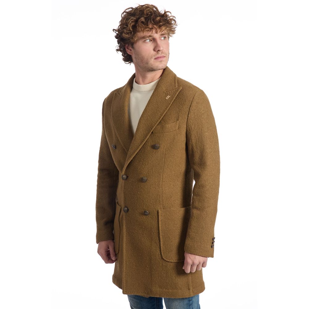Men’s Roberto Pepe Luxury Brown Wool Jacket