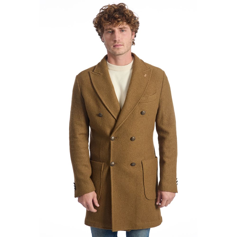 Men’s Roberto Pepe Luxury Brown Wool Jacket