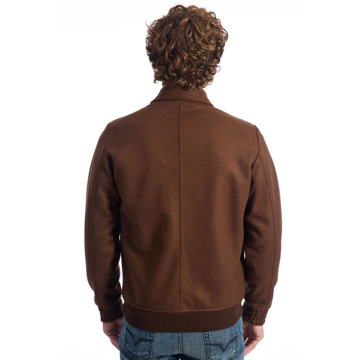 Men’s Roberto Pepe Luxury Brown Wool Men Jacket