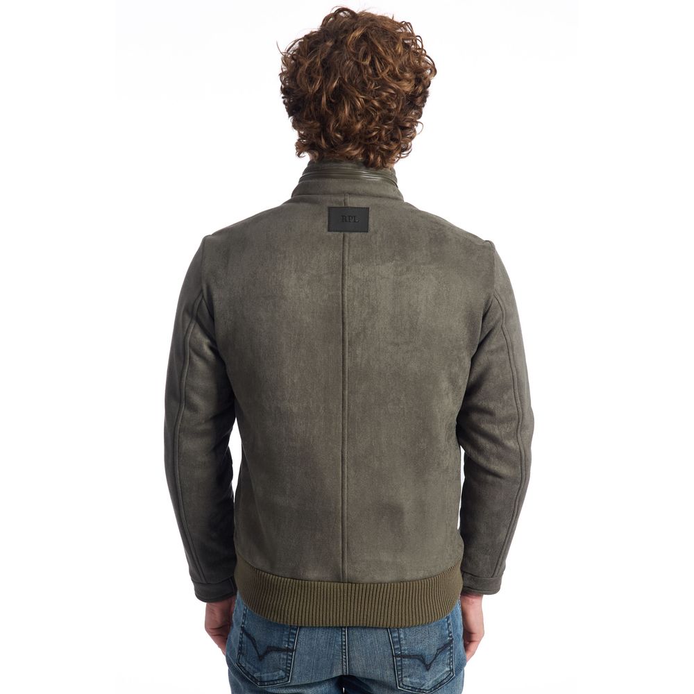 Men’s Roberto Pepe Luxury Green Eco Leather Men Jacket