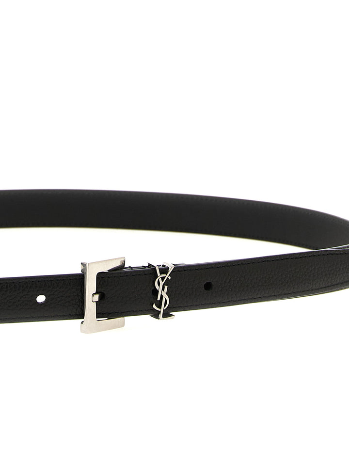 Saint Laurent Black Calfskin Regular Belt