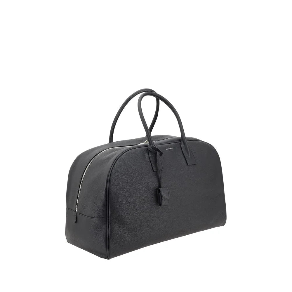 Men’s Saint Laurent Bowling Travel Bag Elegant Grained Leather Accessory