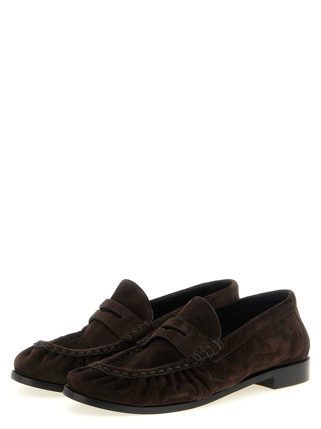 Men’s Saint Laurent Brown Calfskin Slip-on Loafers