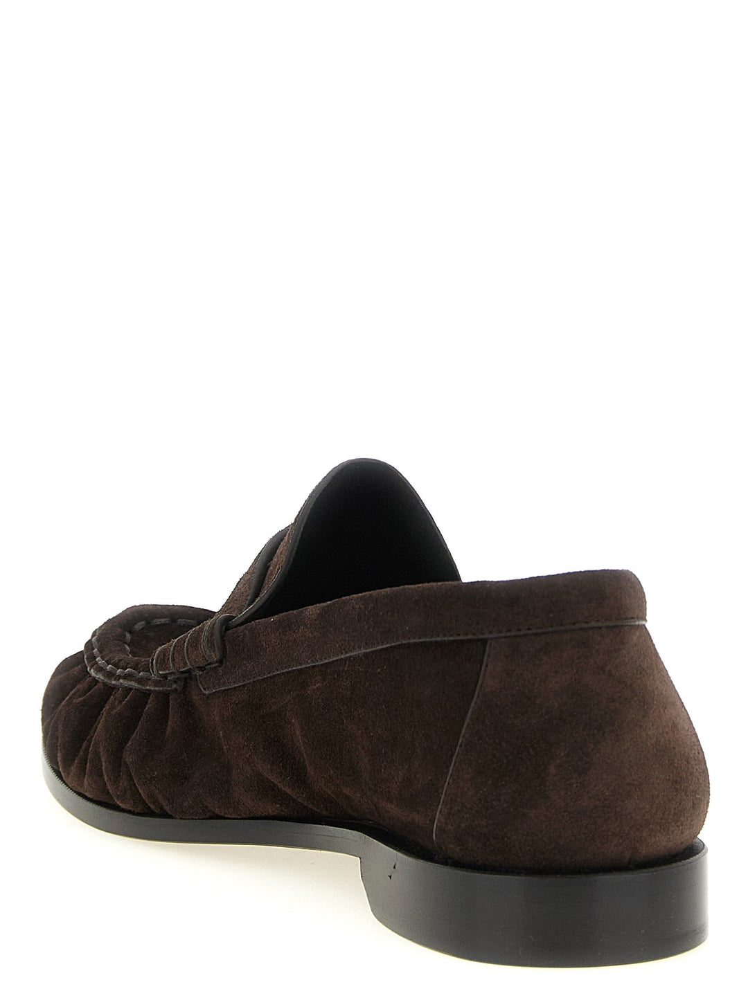 Men’s Saint Laurent Brown Calfskin Slip-on Loafers