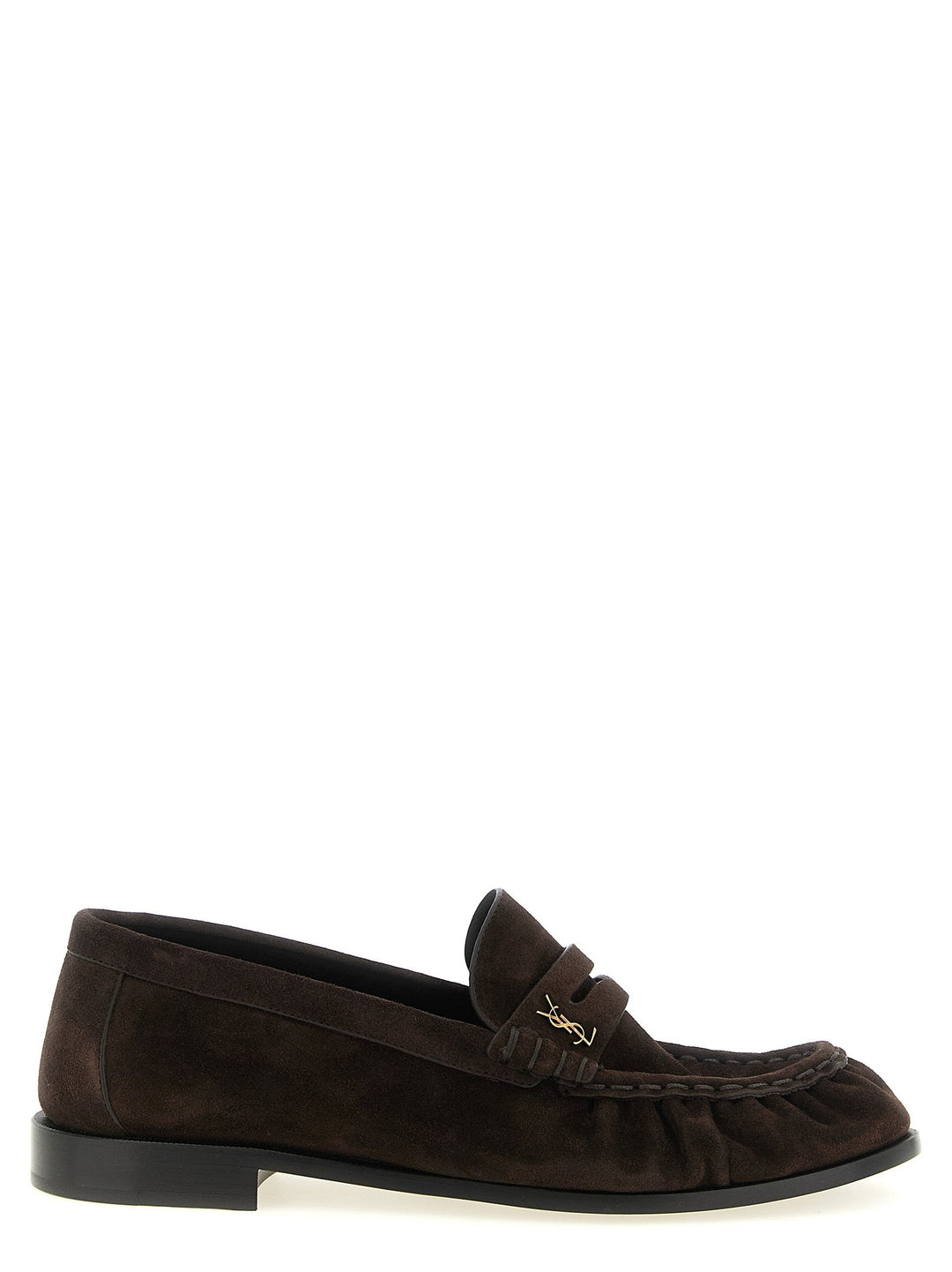 Men’s Saint Laurent Brown Calfskin Slip-on Loafers