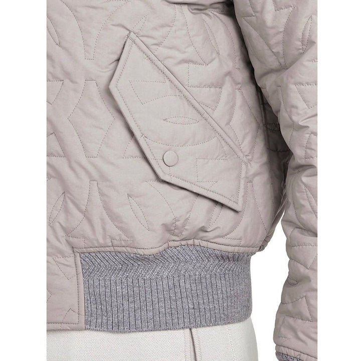Men’s Salvatore Ferragamo Gray Polyester Bomber