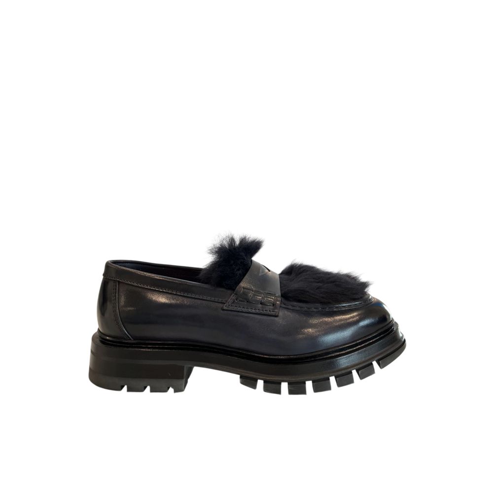 Men’s Santoni Blue Leather Men Loafer