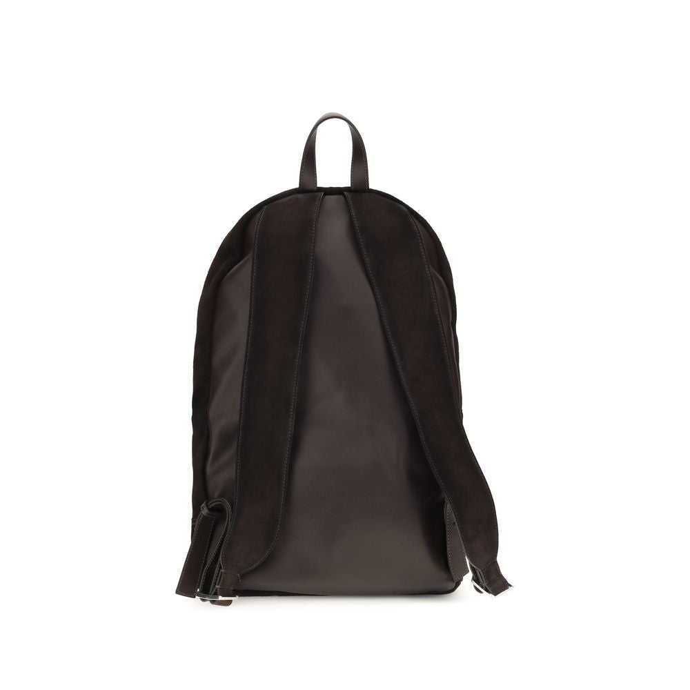 Men’s Santoni Brown Calf Leather Bos Taurus Backpack