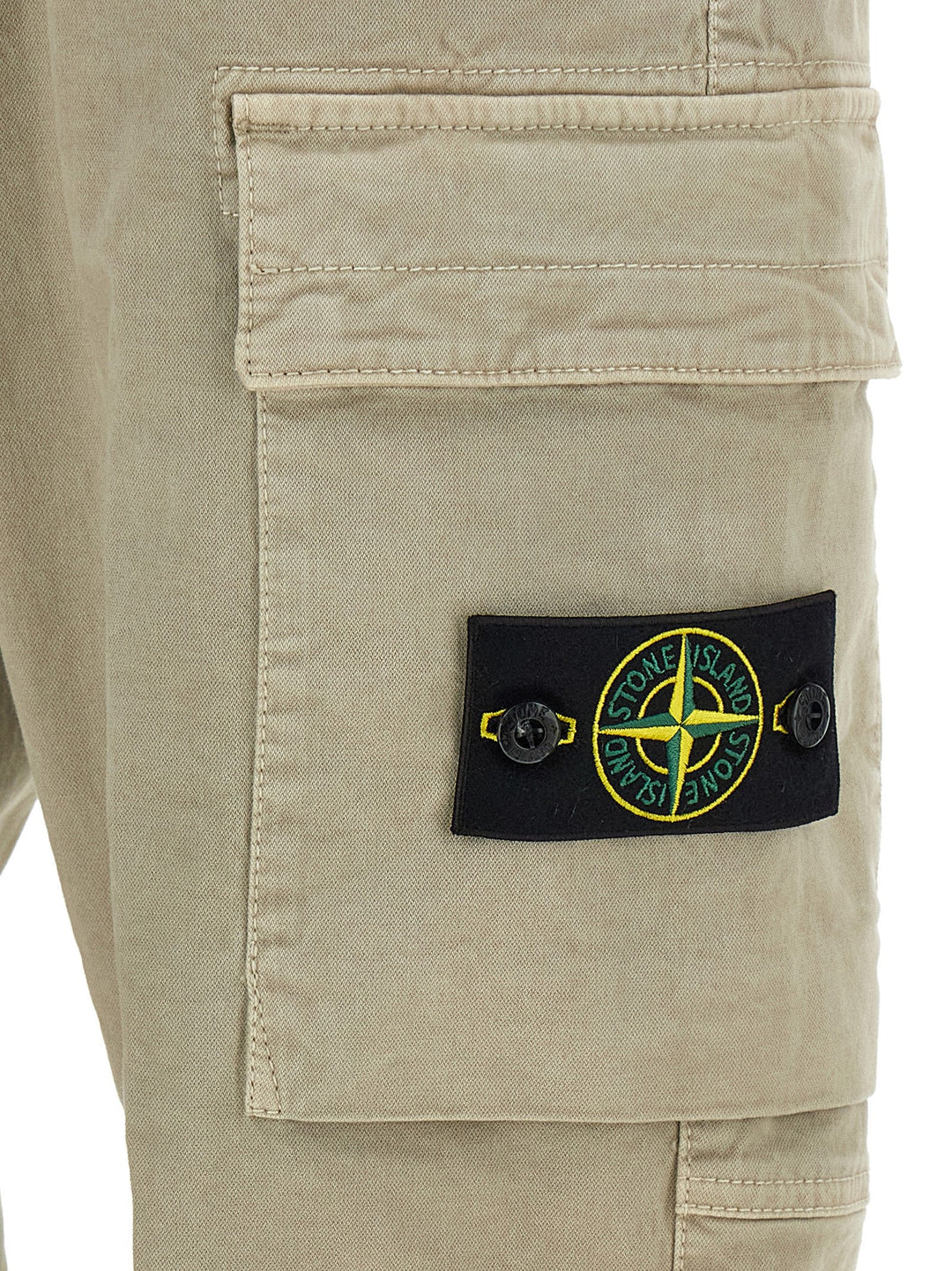 Men’s Stone Island Beige Cotton Cargo Pants