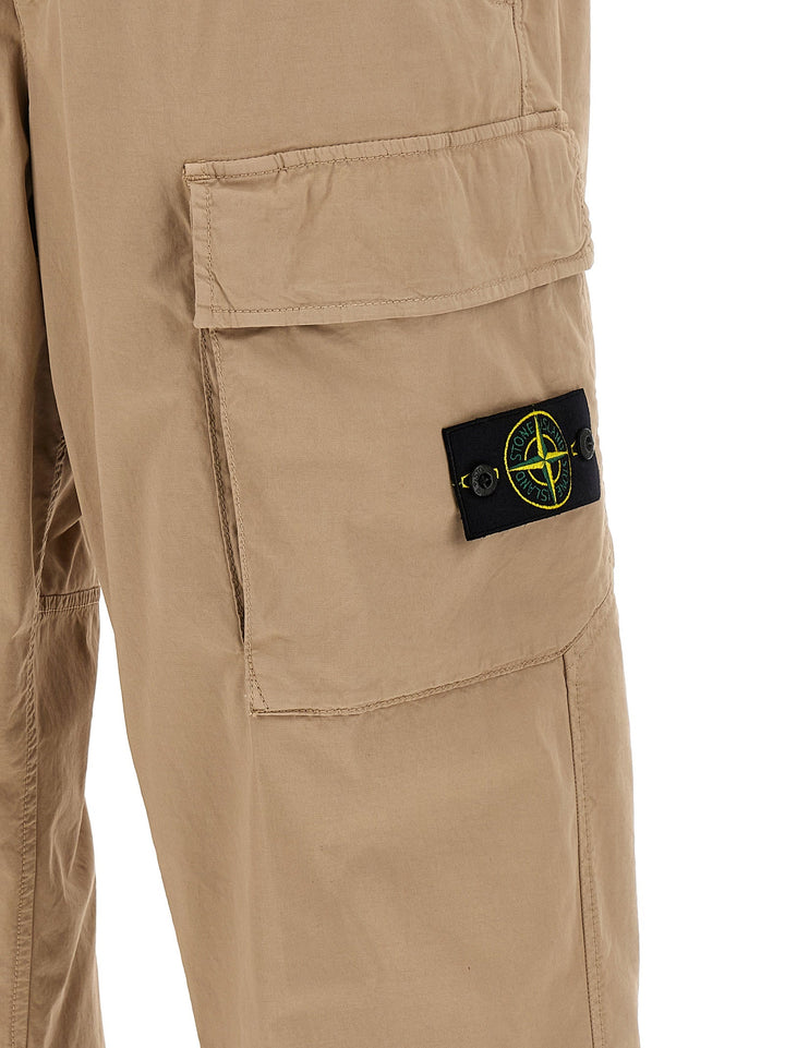 Men’s Stone Island Beige Cotton Cargo Pants