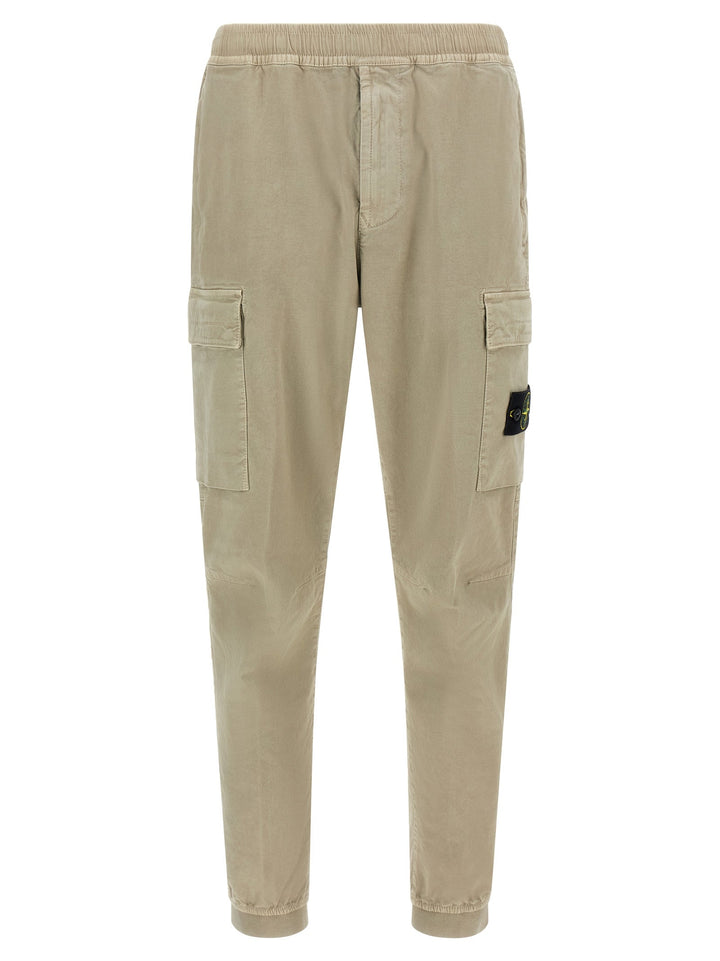 Men’s Stone Island Beige Cotton Cargo Pants