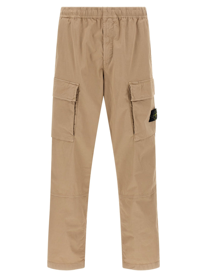 Men’s Stone Island Beige Cotton Cargo Pants
