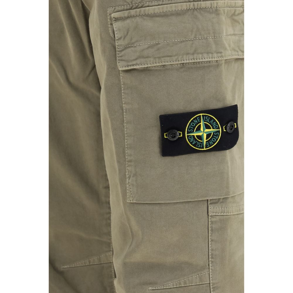 Men’s Stone Island Bicolor Cotton Cargo Pants