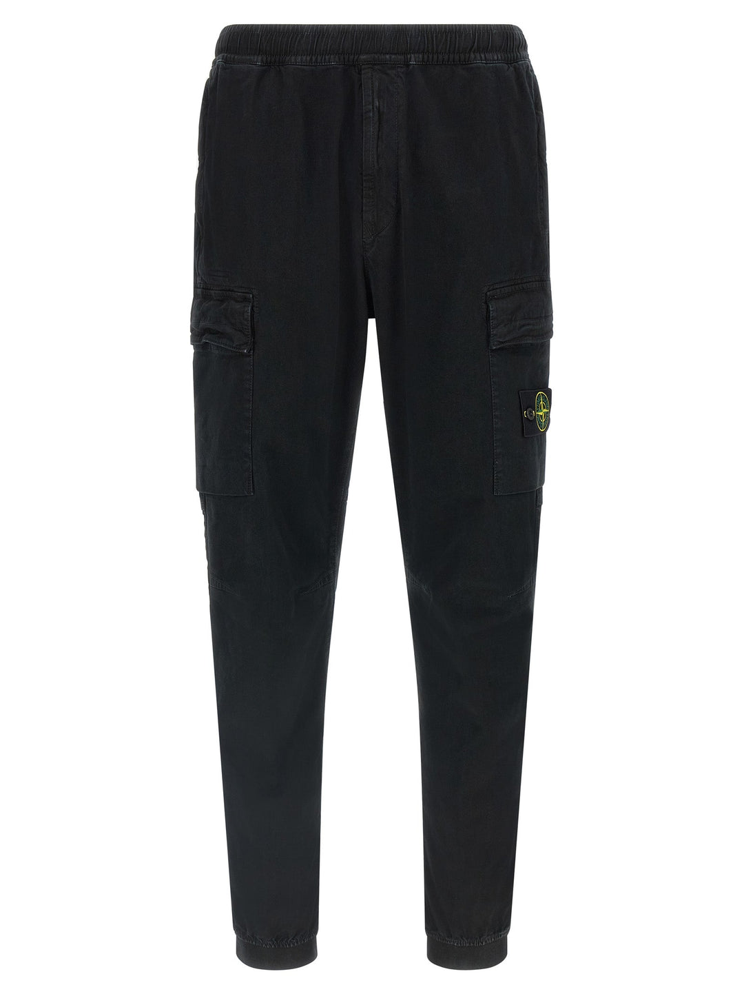 Men’s Stone Island Black Cotton Cargo Pants