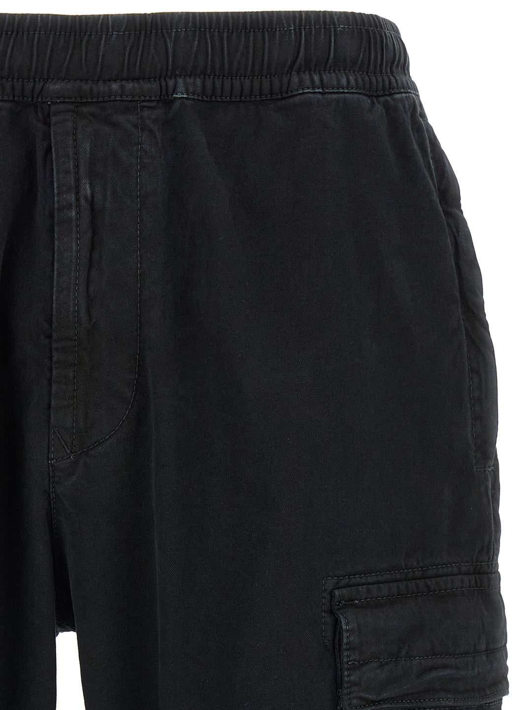Men’s Stone Island Black Cotton Cargo Pants