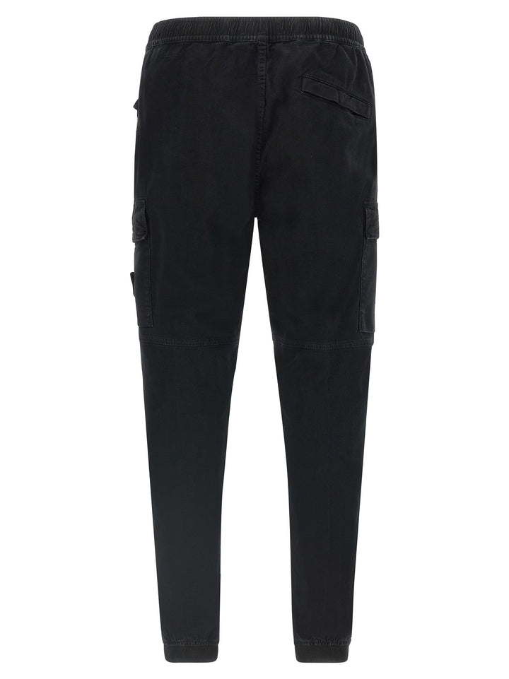 Men’s Stone Island Black Cotton Cargo Pants