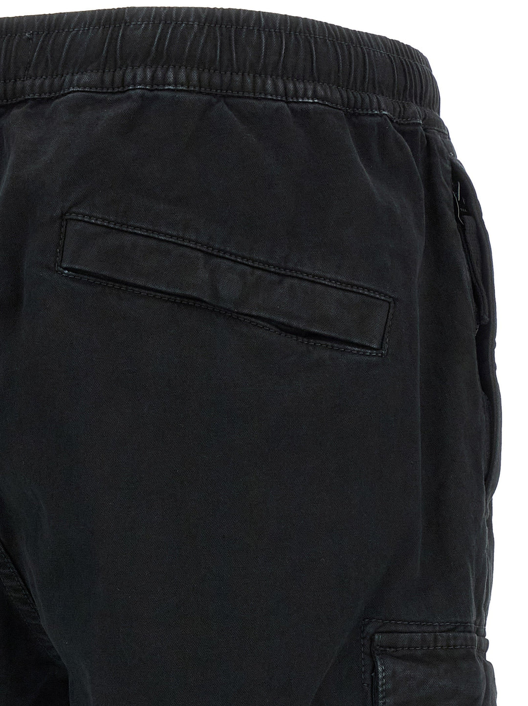 Men’s Stone Island Black Cotton Cargo Pants
