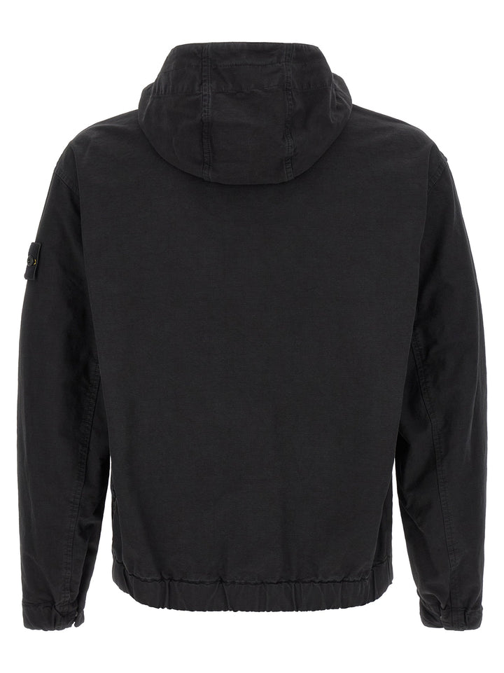 Men’s Stone Island Black Cotton Shell Jacket