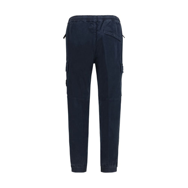 Men’s Stone Island Blue Cotton Cargo Pants