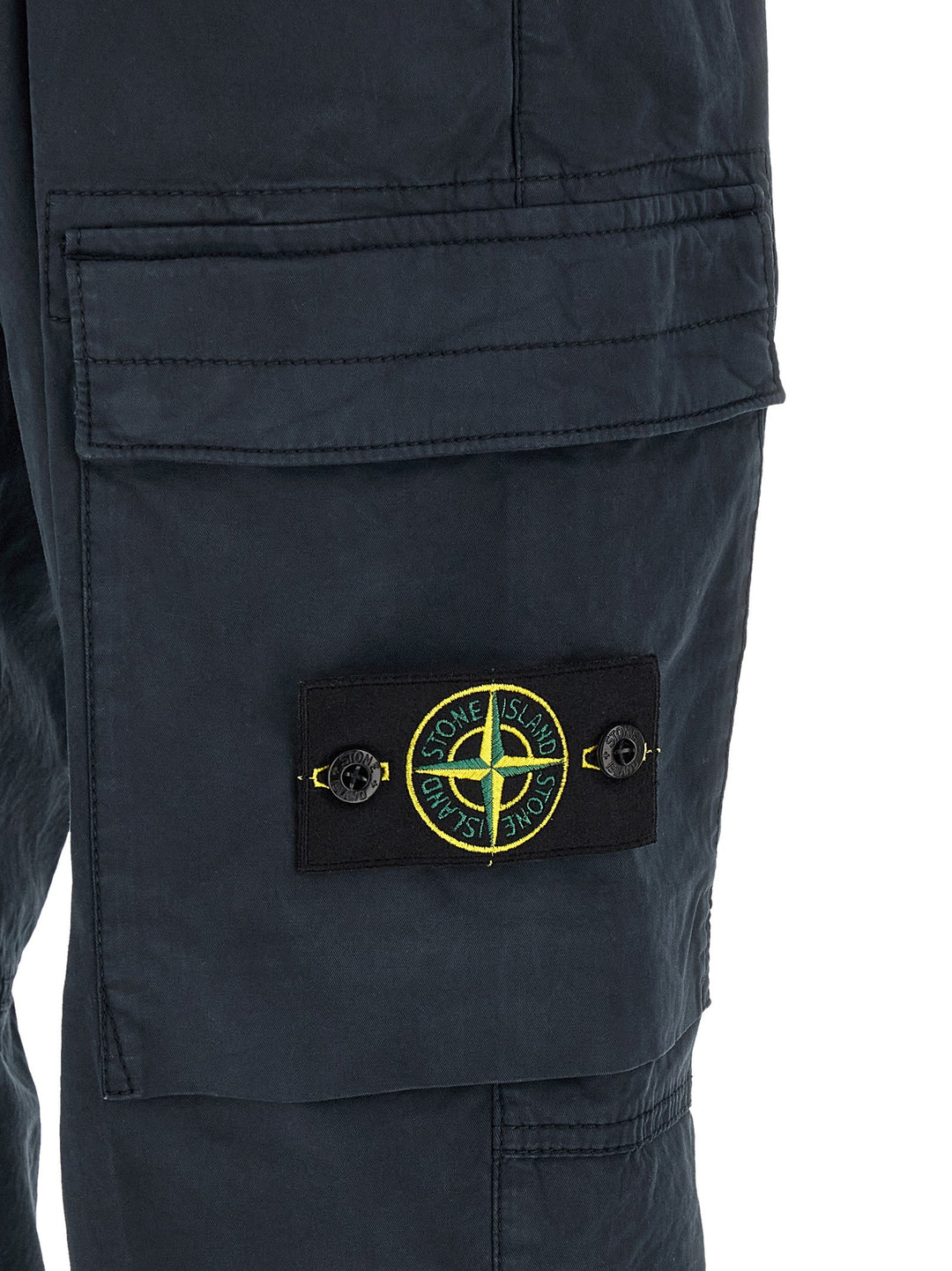 Men’s Stone Island Blue Cotton Cargo Pants