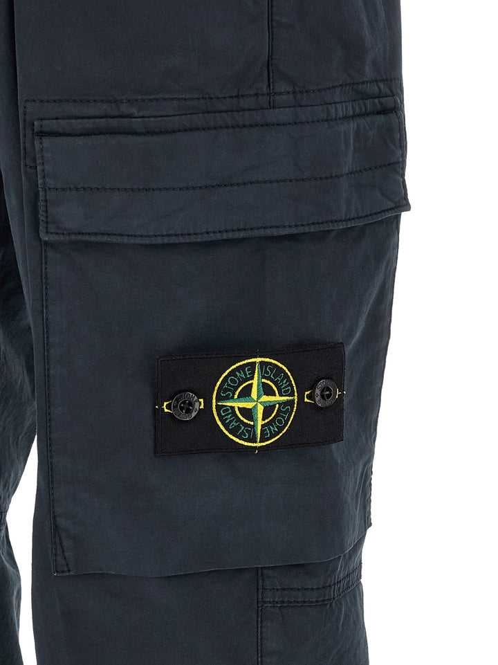 Men’s Stone Island Blue Cotton Cargo Pants