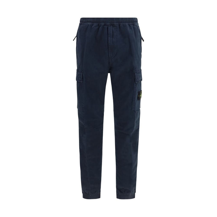 Men’s Stone Island Blue Cotton Cargo Pants