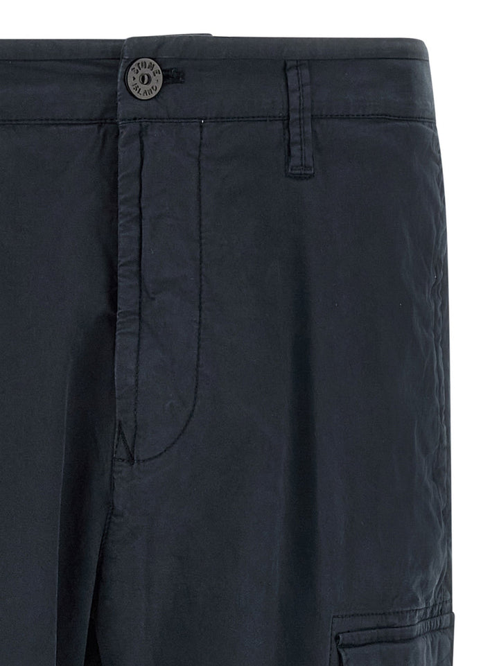 Men’s Stone Island Blue Cotton Cargo Pants