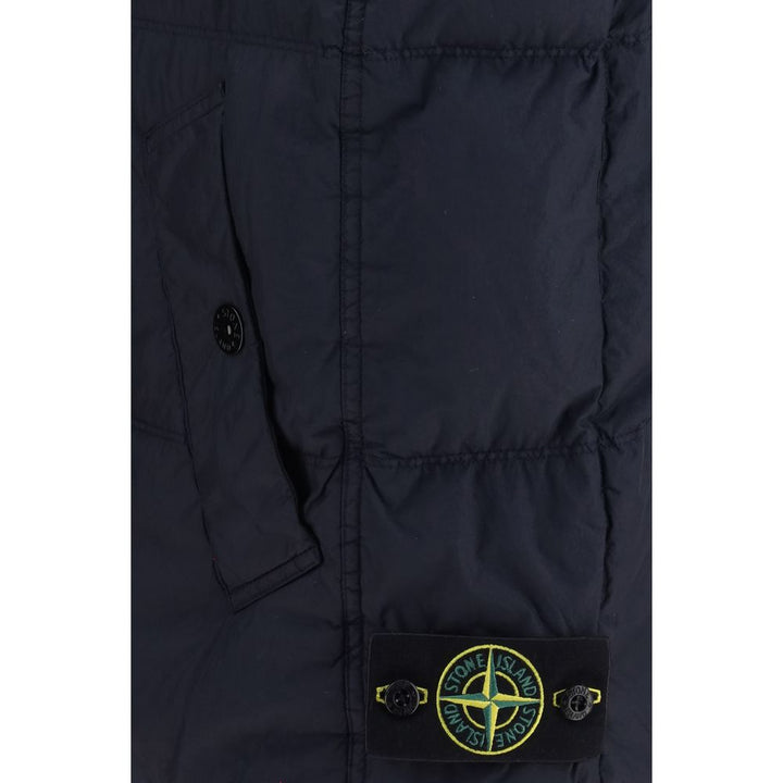 Men’s Stone Island Blue Goose Down Sleeveless Jacket