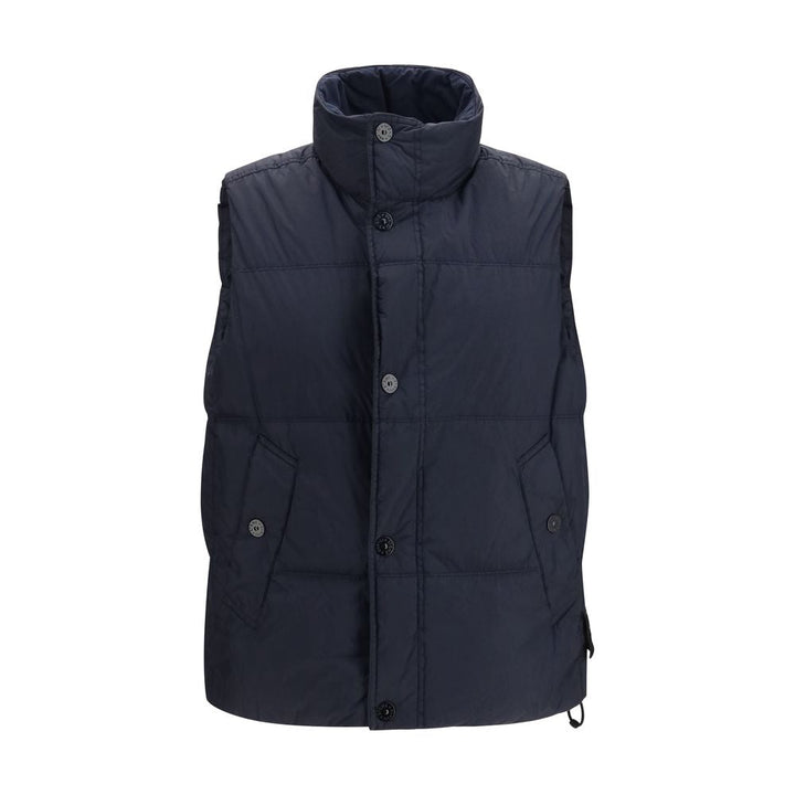 Men’s Stone Island Blue Goose Down Sleeveless Jacket
