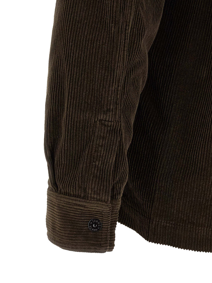 Stone Island Brown Cotton Blouse