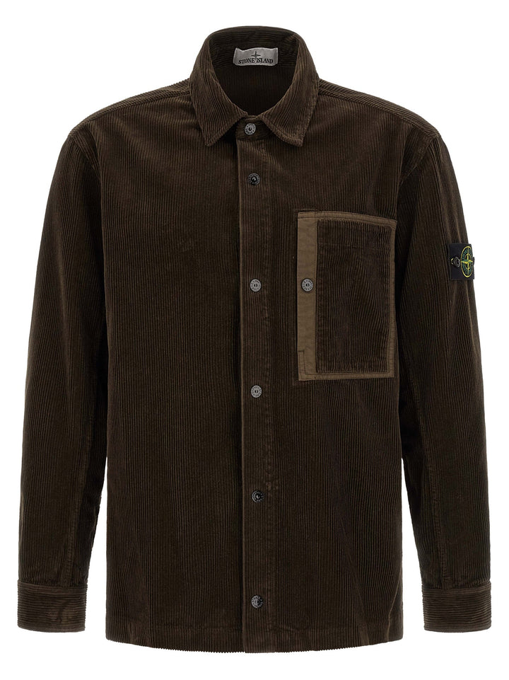 Stone Island Brown Cotton Blouse