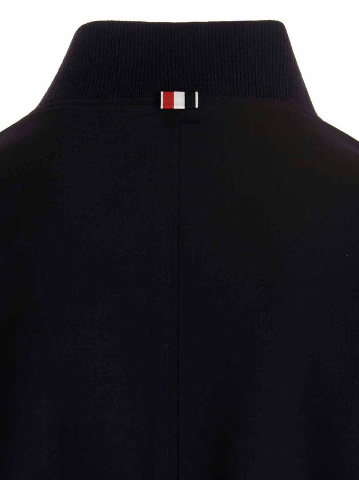Men’s Thom Browne Blue Wool Bomber