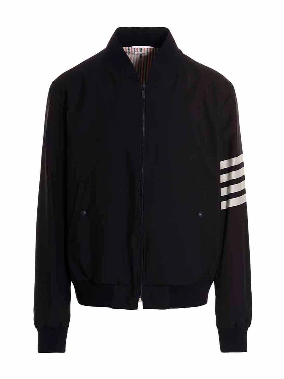 Men’s Thom Browne Blue Wool Bomber